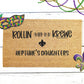 Rollin' with my Krewe Doormat | Personalized with Mardi Gras Association | Custom Doormat | Welcome Doormat | Front Door Mat | Home Decor