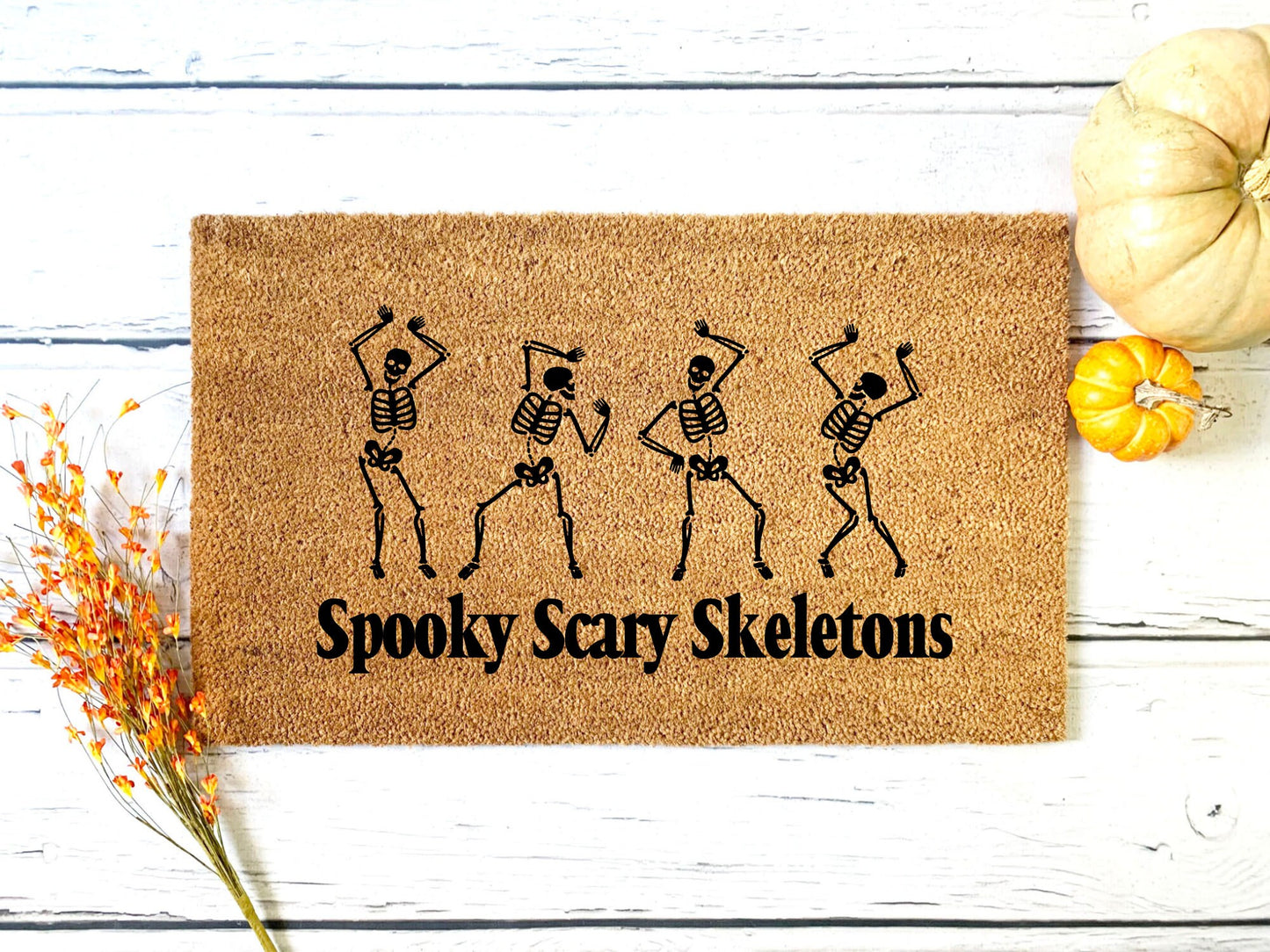 Spooky Skeleton Doormat | Halloween | Spooky Scary | Custom Doormat | Customizable | Welcome Doormat | Front Door Mat | Home Decor