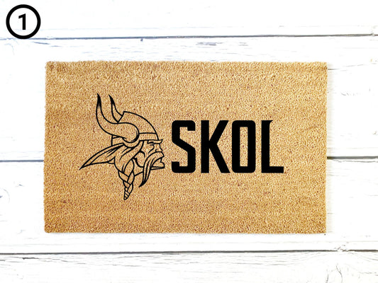 Skol Vikings Doormat | Custom Doormat | Closing Gift | Welcome Doormat | Front Door Mat | Home Decor | NFL Football