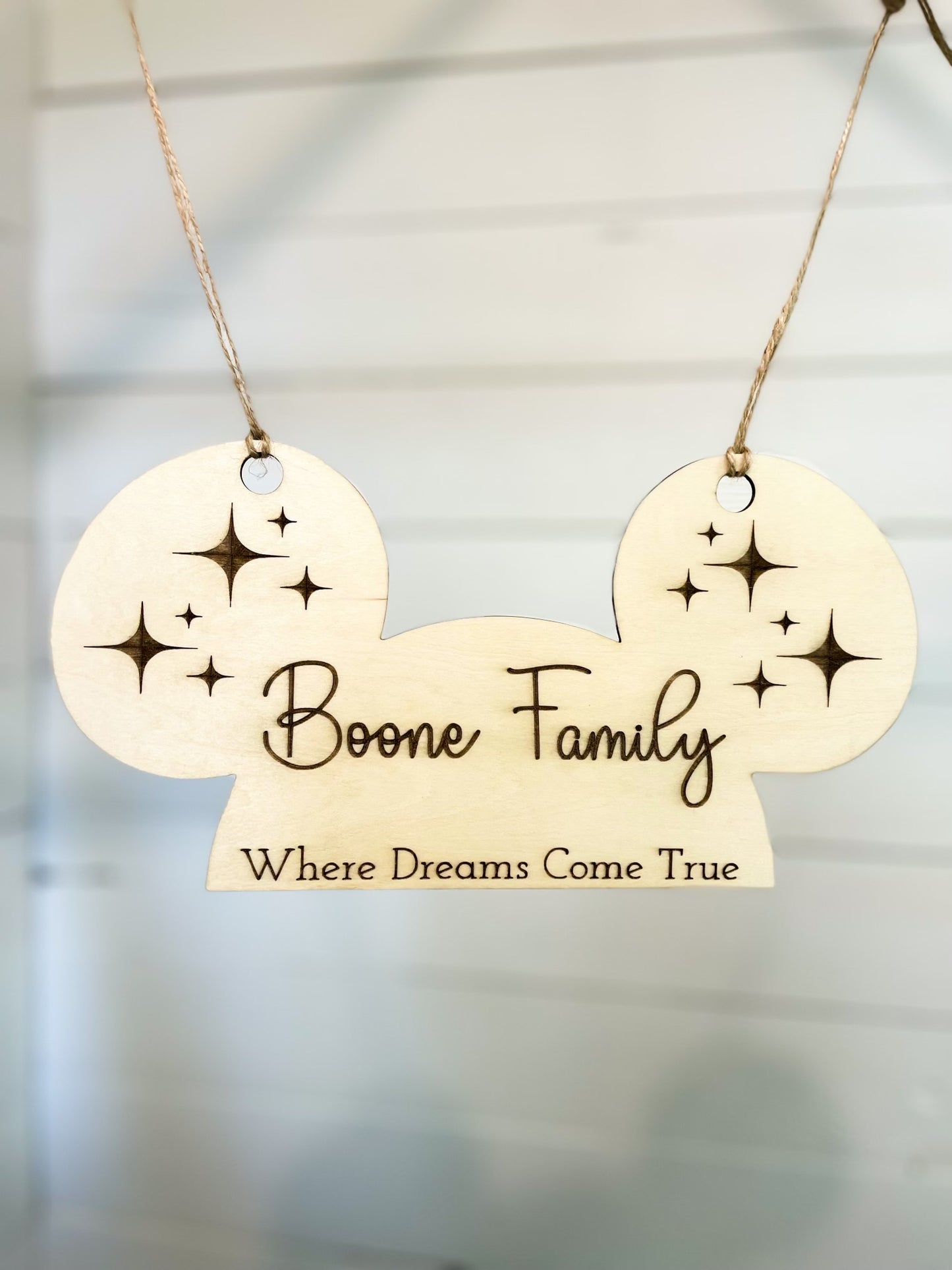 Magical Mouse Ears Stroller Tag | Laser Engraved | Personalized Gift | Disney Inspired