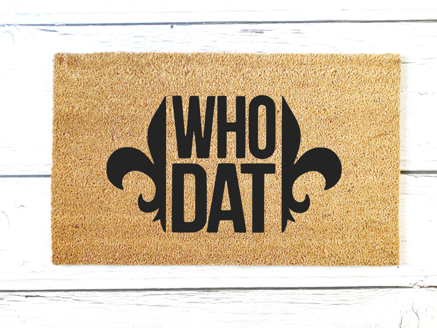 Who Dat Doormat | Custom Doormat | Closing Gift | Welcome Doormat | Front Door Mat | Home Decor | NFL Football