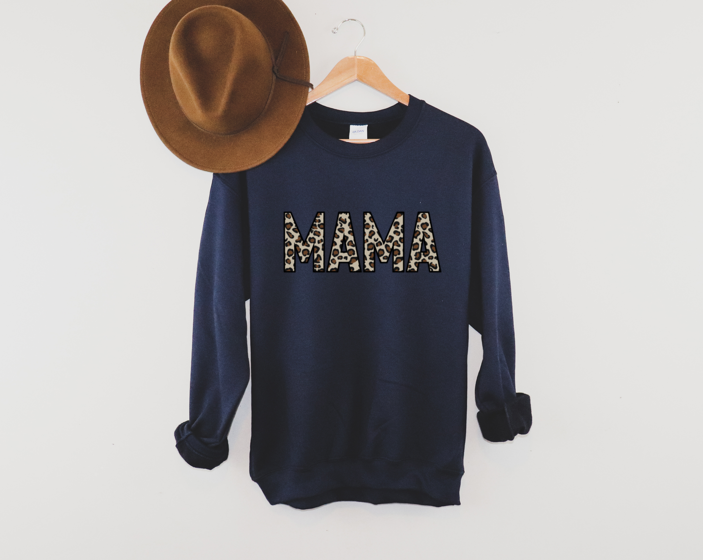 Leopard Print Mama Crewneck Sweatshirt