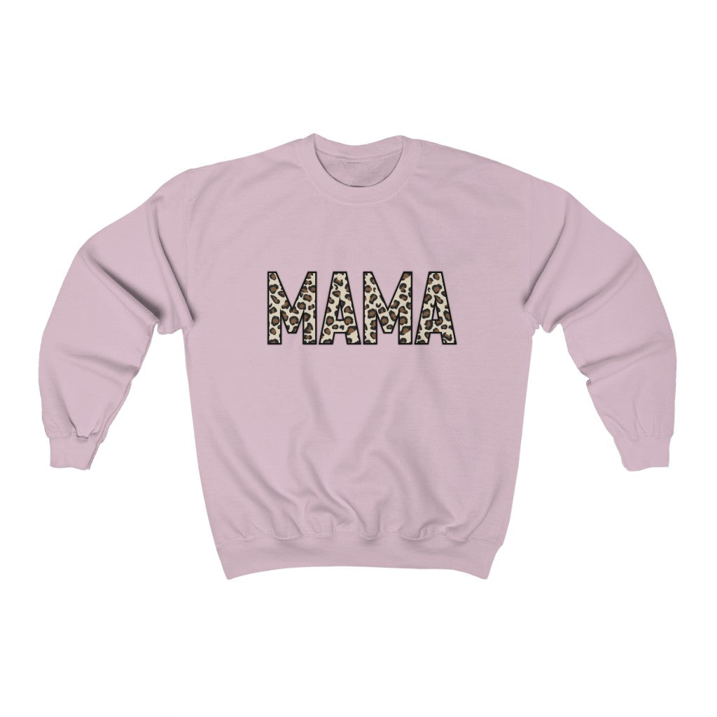 Leopard Print Mama Crewneck Sweatshirt