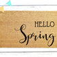 Hello Spring Doormat | Custom Doormat | Spring Doormat | Closing Gift | Welcome Doormat | Front Door Mat | Home Decor | Wedding Gift