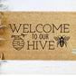 Bee Hive Doormat | Housewarming Gift | Wedding Gift | Custom Doormat | Closing Gift | Welcome Doormat | Front Door Mat | Home Decor