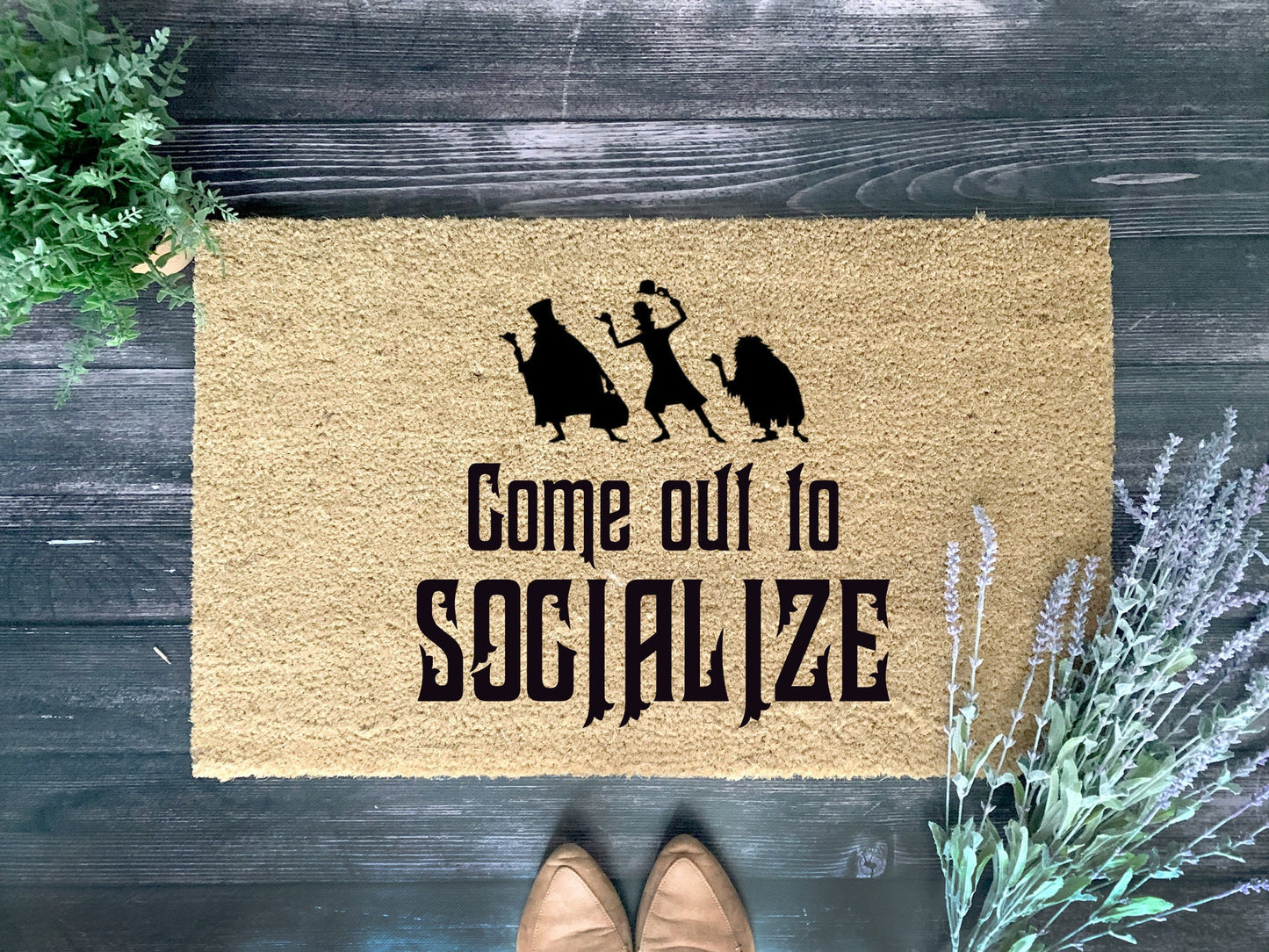 Socialize Doormat | Housewarming Gift | Wedding Gift | Custom Doormat | Closing Gift | Welcome Doormat | Front Door Mat | Home Decor