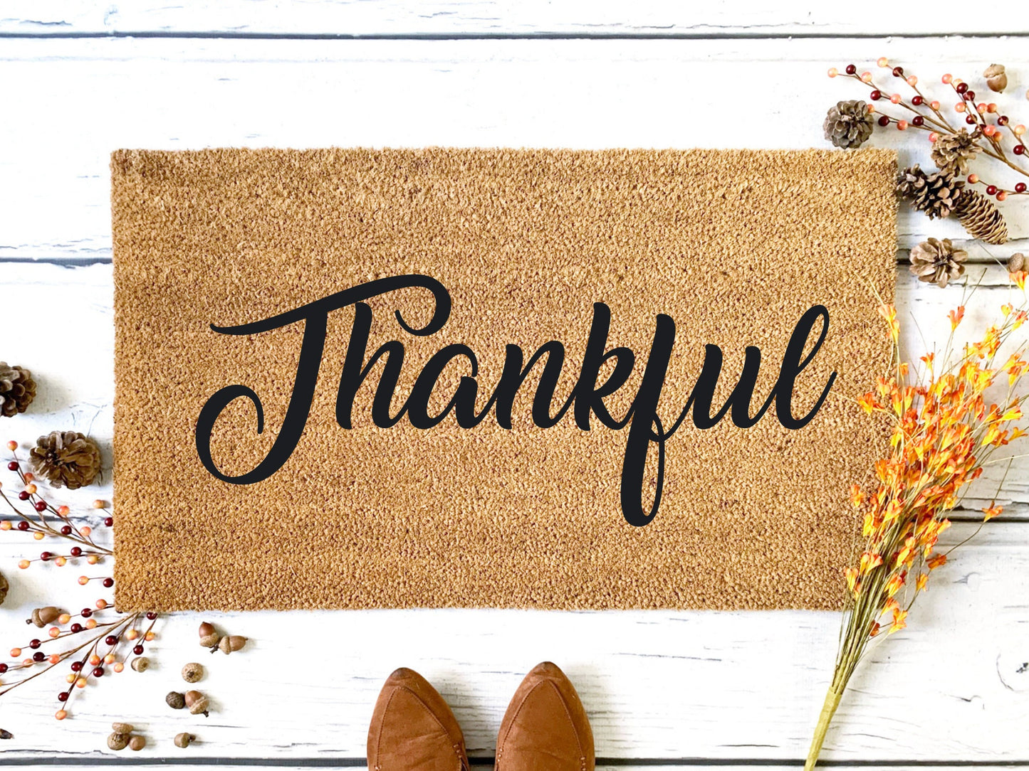 Thankful Doormat | Housewarming Gift | Wedding Gift | Custom Doormat | Closing Gift | Welcome Doormat | Front Door Mat | Home Decor
