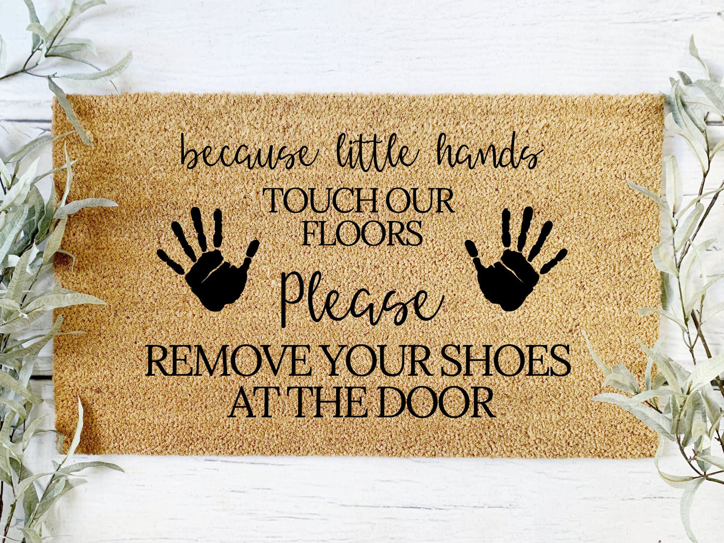 Little Hands Doormat | Housewarming Gift | Custom Doormat | Closing Gift | Welcome Doormat | Front Door Mat | Home Decor