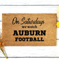 Saturday Football Doormat | Custom Doormat | Closing Gift | Welcome Doormat | Front Door Mat | Home Decor | SEC Football