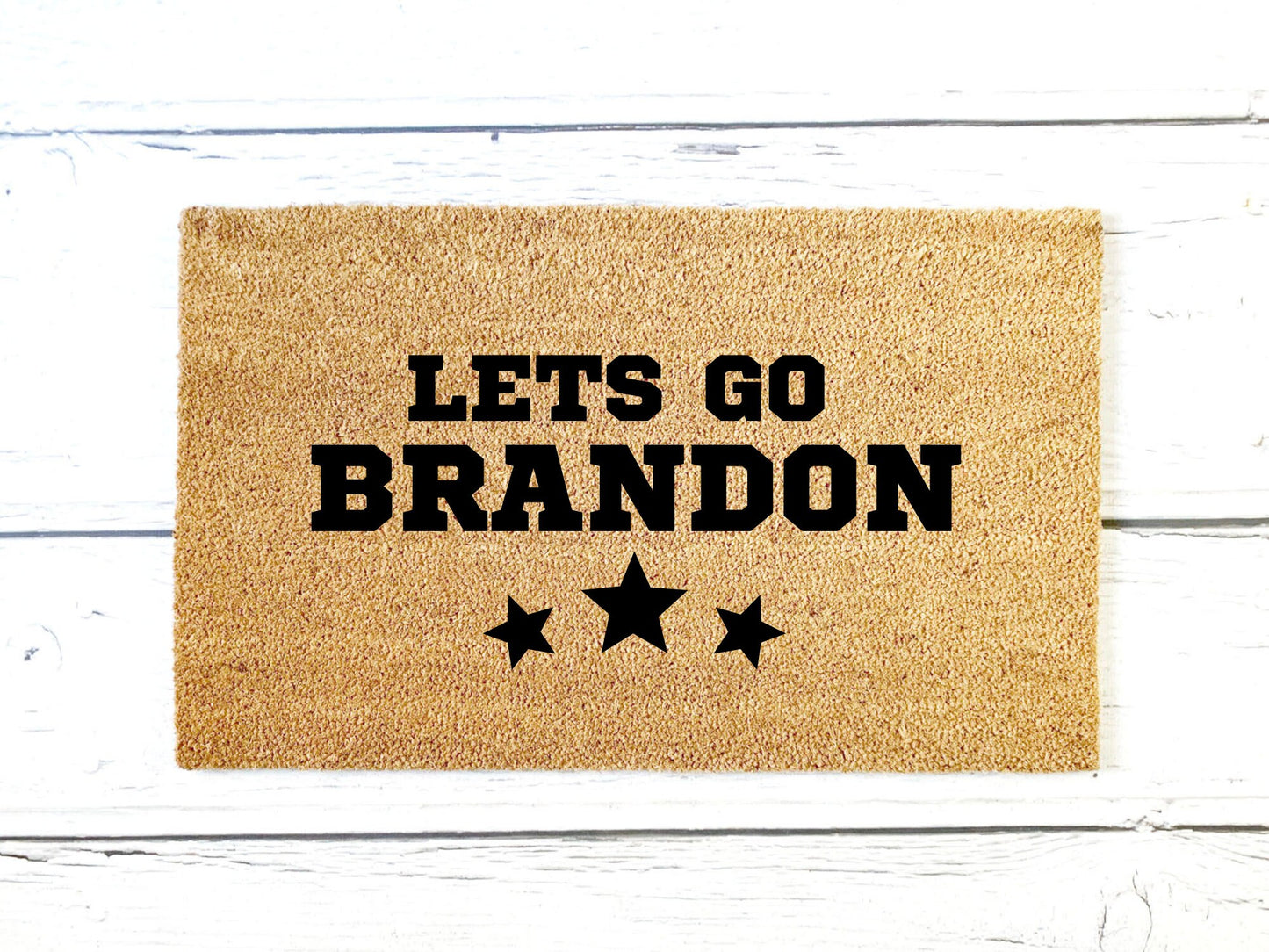 Let's Go Brandon Doormat | Custom Doormat | Welcome Doormat | Front Door Mat | Home Decor | Funny | Patriotic