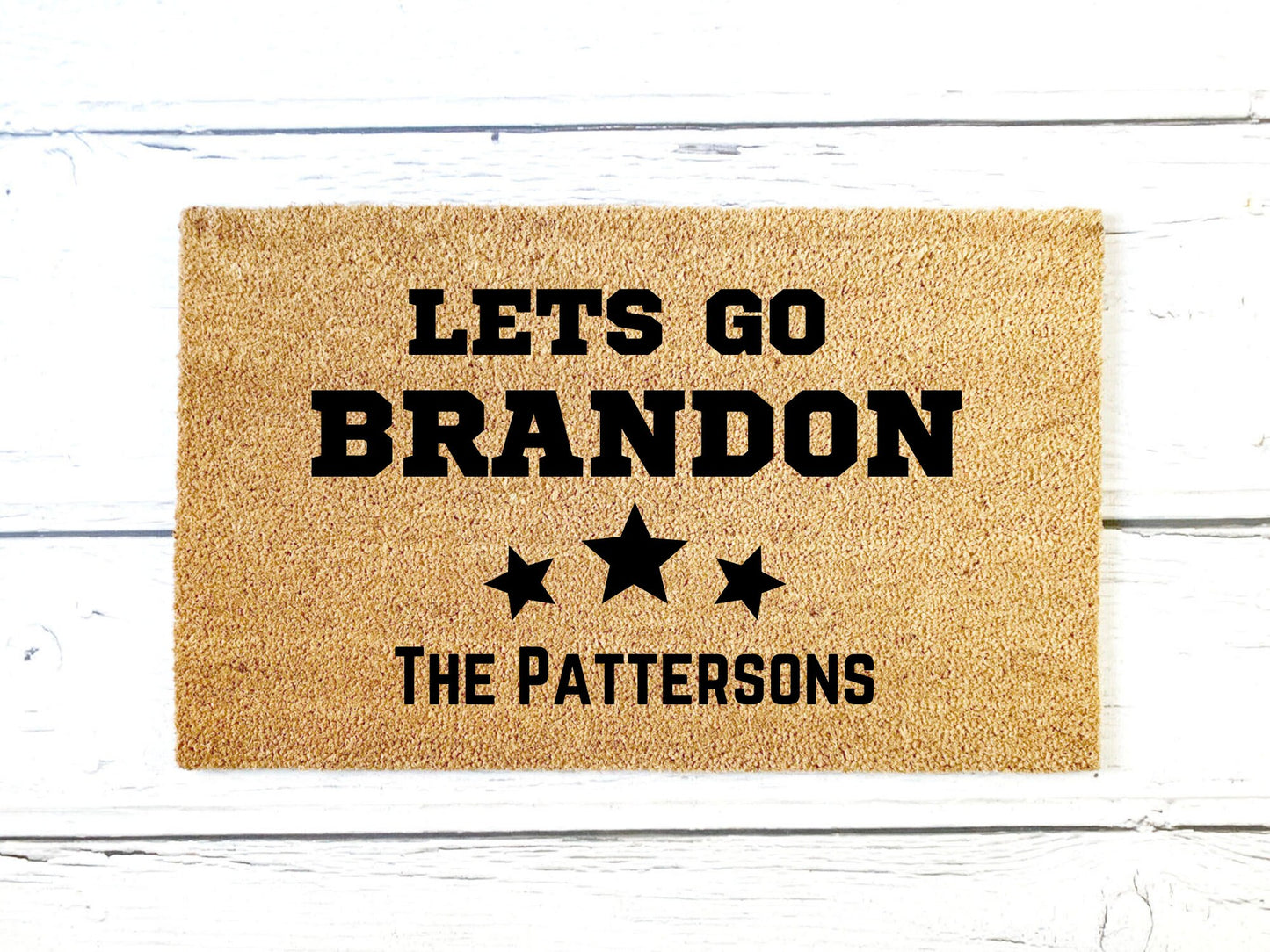 Let's Go Brandon Doormat | Custom Doormat | Welcome Doormat | Front Door Mat | Home Decor | Funny | Patriotic