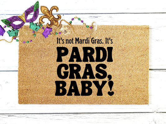 Pardi Gras Doormat |  Mardi Gras Doormat | Custom Doormat | Welcome Doormat | Front Door Mat | Home Decor